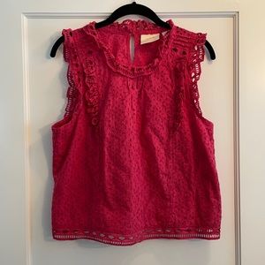 Anthropology Maeve eyelet blouse.
